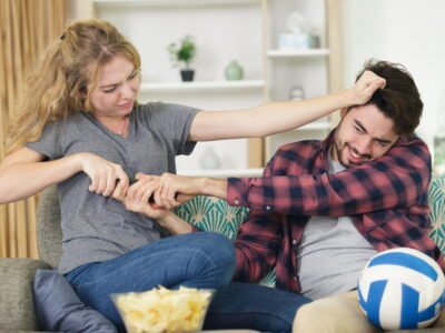 People screaming at each other in an argument