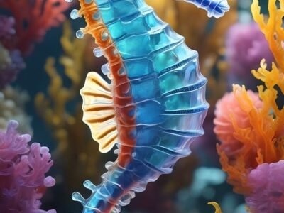 Male seahorses give birth to the babies